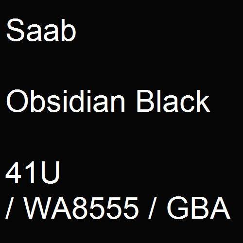 Saab, Obsidian Black, 41U / WA8555 / GBA.